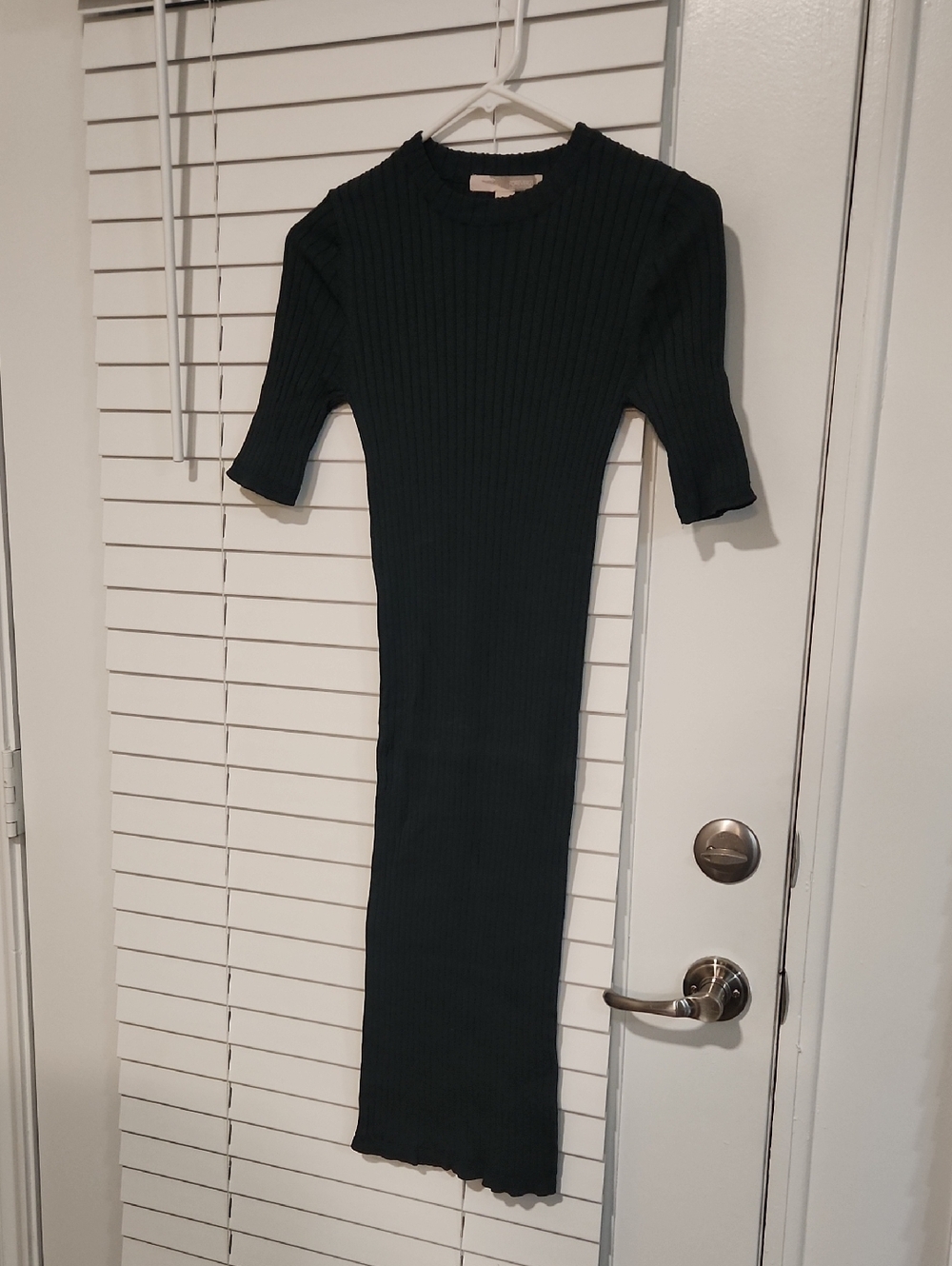 Ribbed Midi Dress - Green